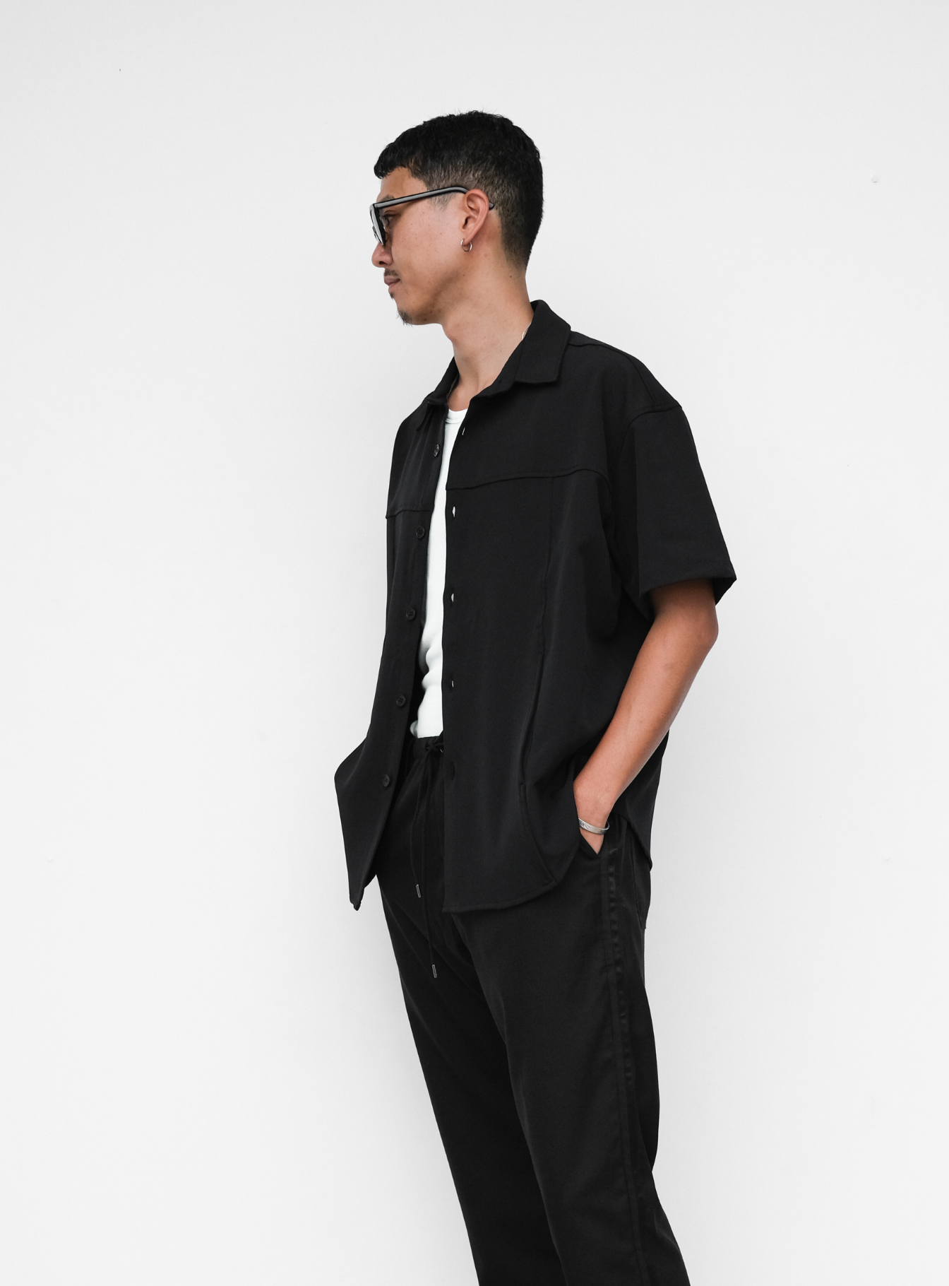 Panel Shirt - Black