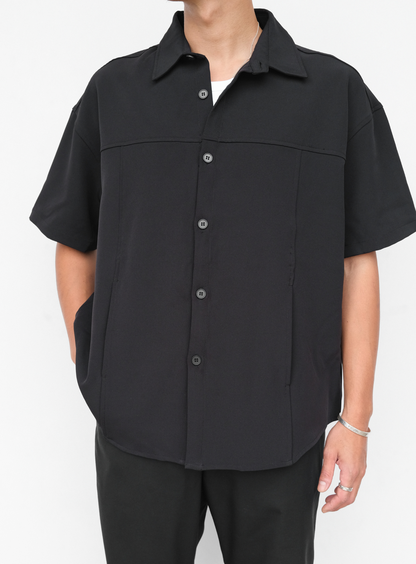 Panel Shirt - Black