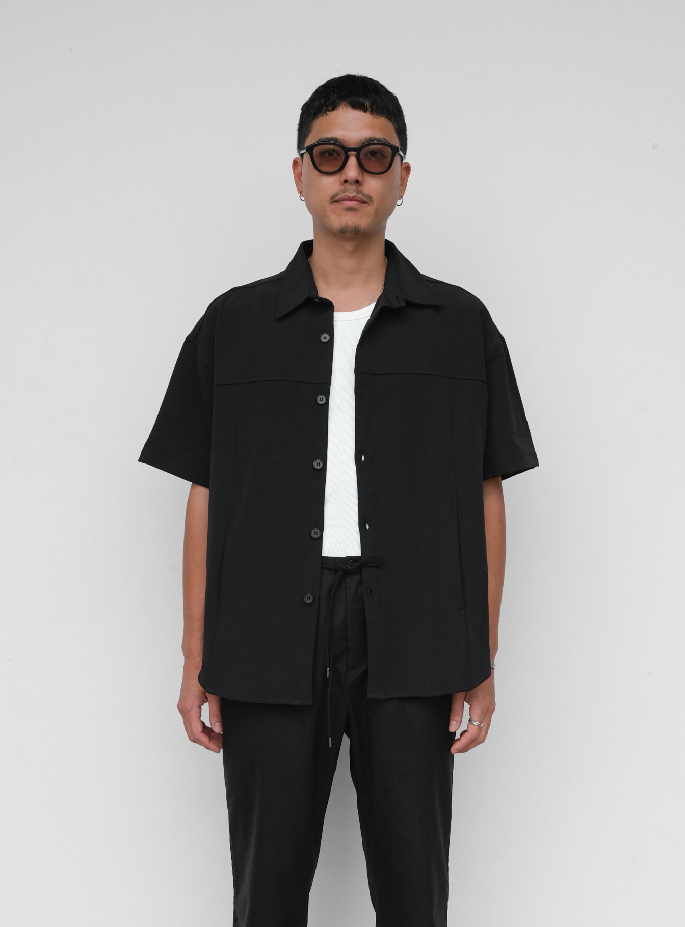 Panel Shirt - Black