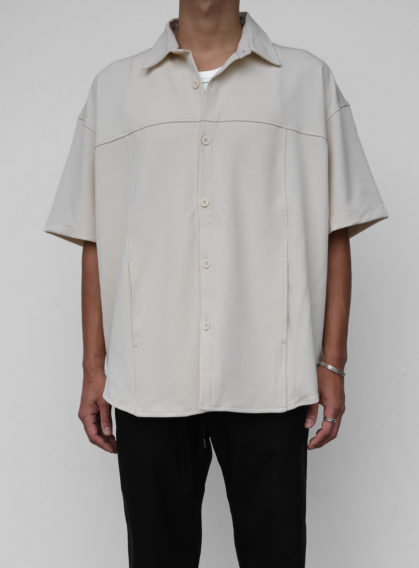 Panel Shirt - Beige
