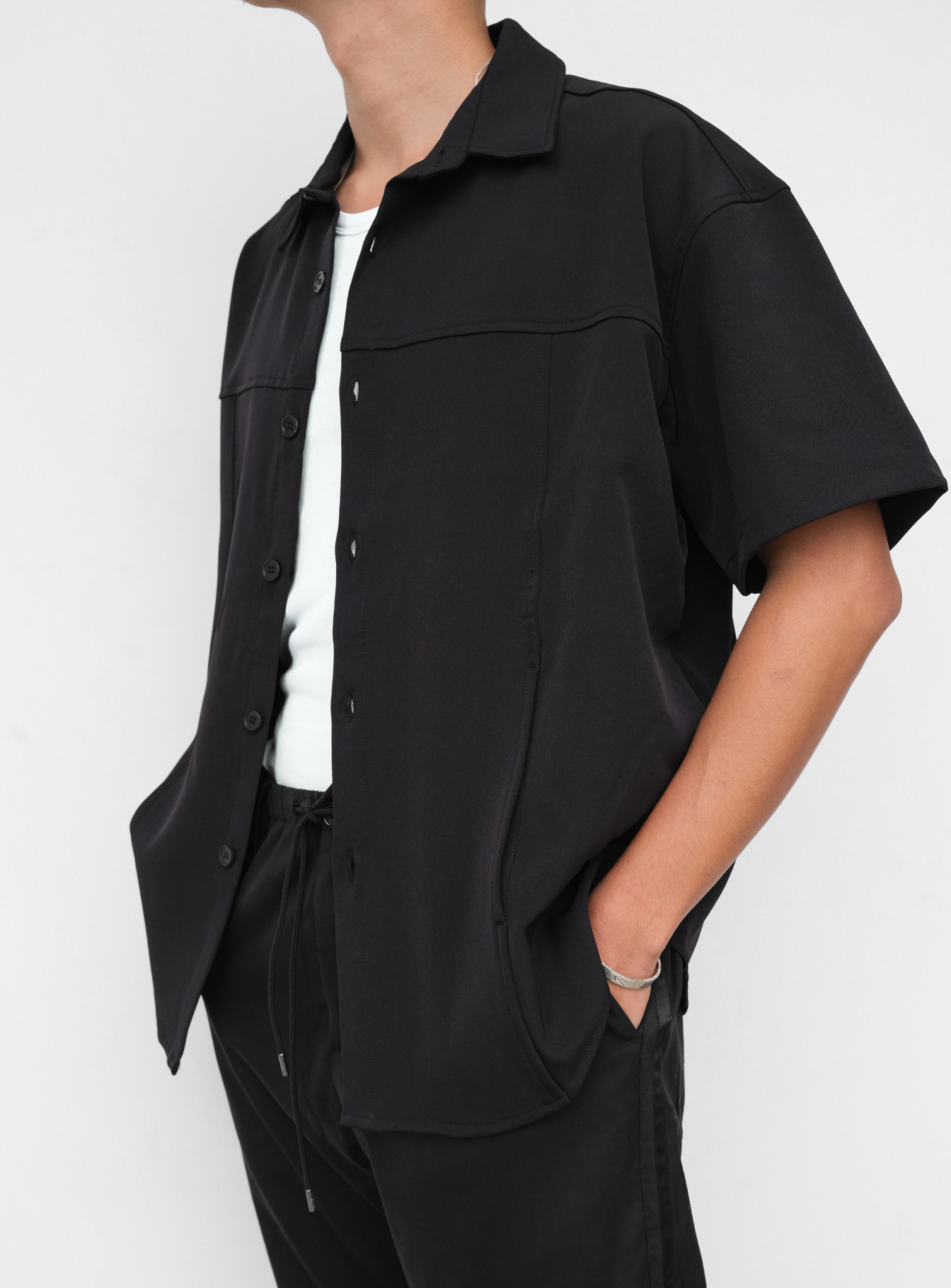 Panel Shirt - Black