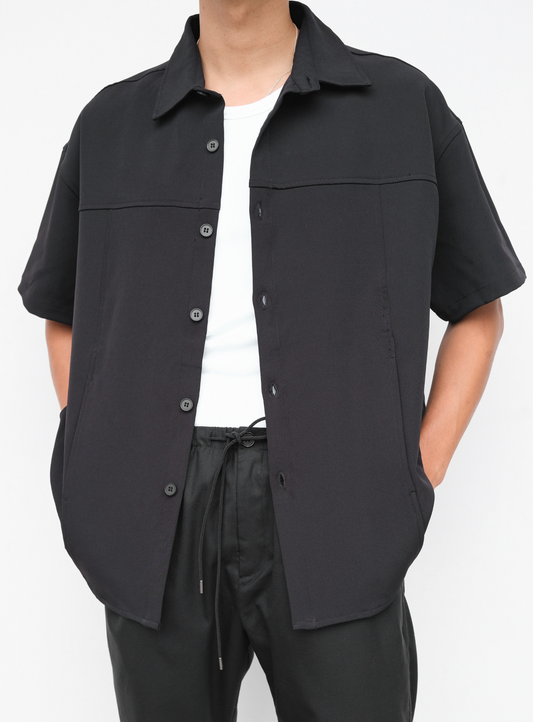 Panel Shirt - Black