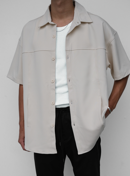 Panel Shirt - Beige