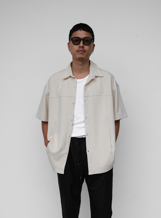 Panel Shirt - Beige